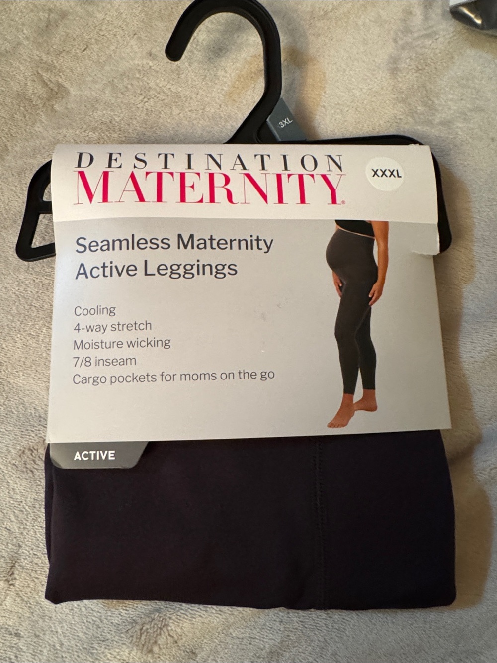 Destination Maternity Black Seamless Active Maternity Jeggings